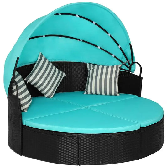Round Wicker Outdoor Daybed