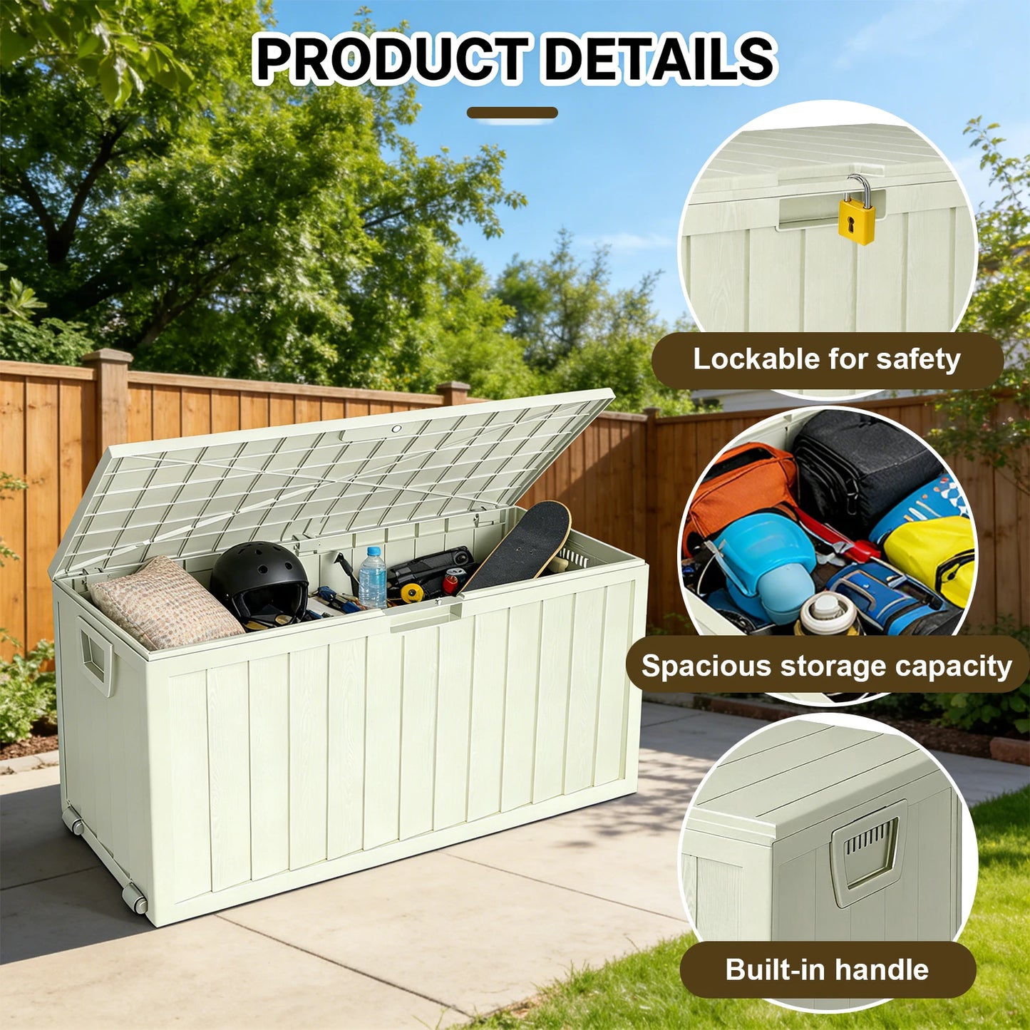 75 Gallon Outdoor Waterproof Storage Box