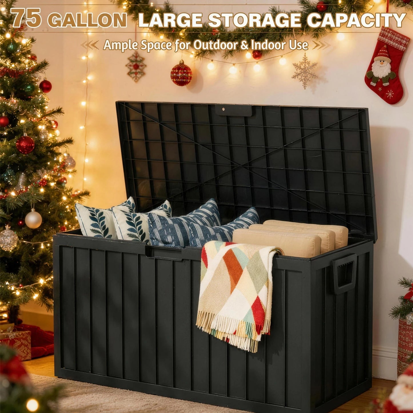 75 Gallon Outdoor Waterproof Storage Box