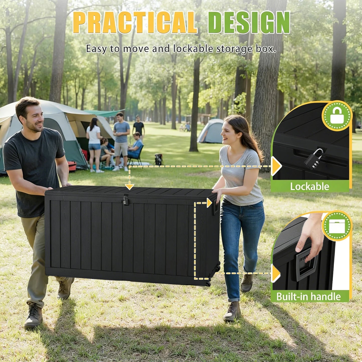 75 Gallon Outdoor Waterproof Storage Box