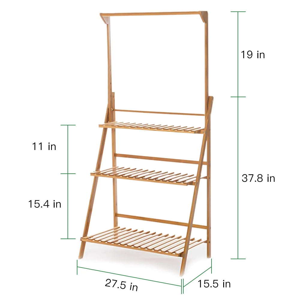 Folding Bamboo Plant Stand