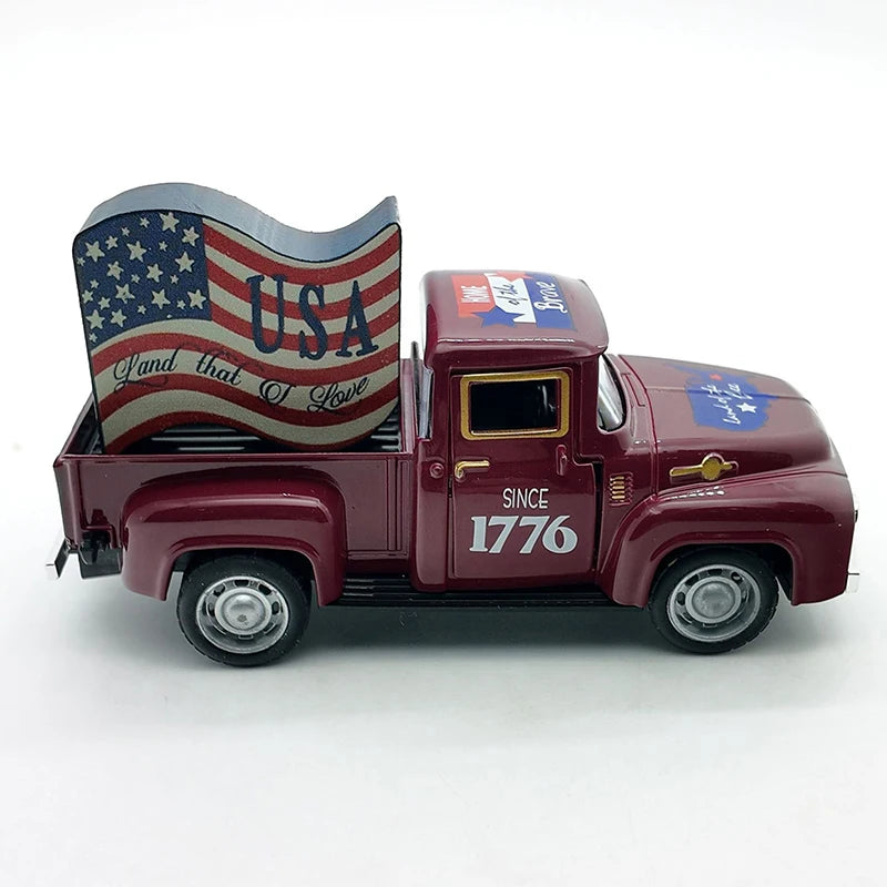 Rustic Patriotic Truck Decor