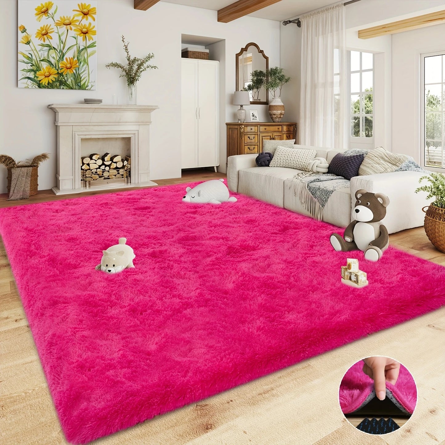 Soft Shaggy Non-Slip Rug