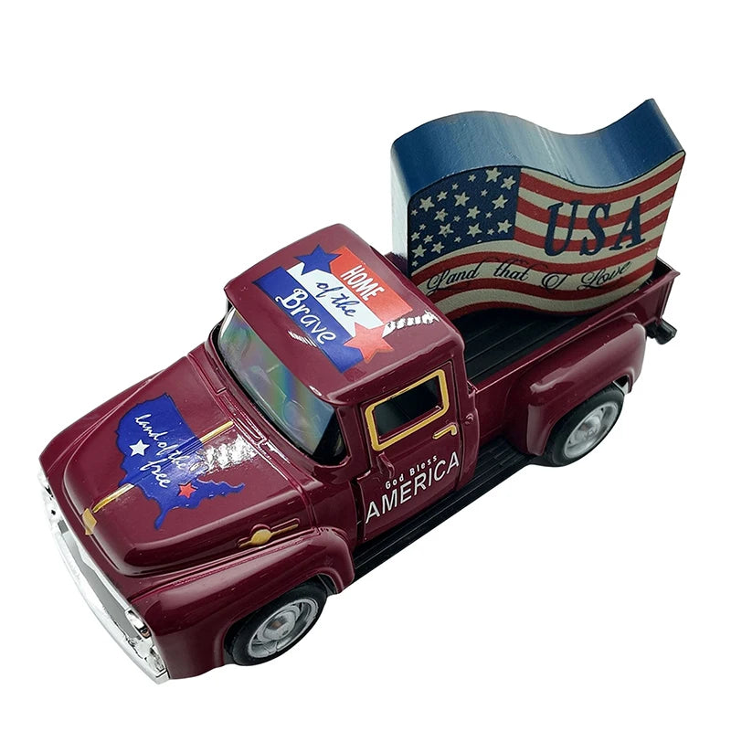 Rustic Patriotic Truck Decor